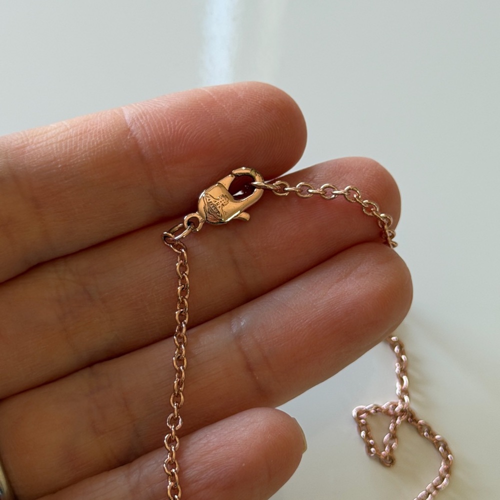 Vivienne Westwood Rose Gold Orb Pendant with Crystal Accents - Picture 4 of 5